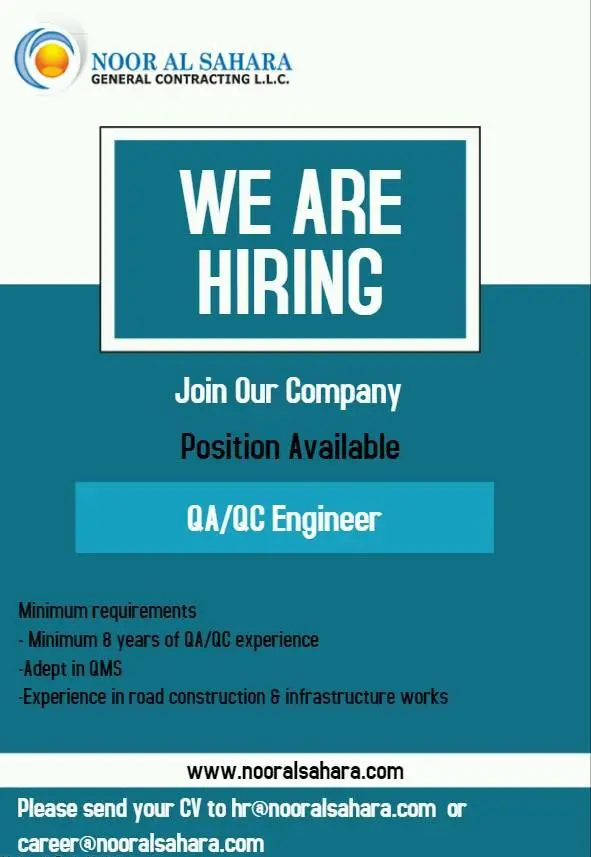 QA QC Engineer Dubai UAE Gulf Career Hunt