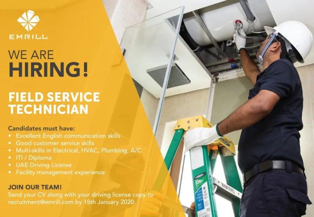 Field Service technician Dubai UAE Gulf Career Hunt